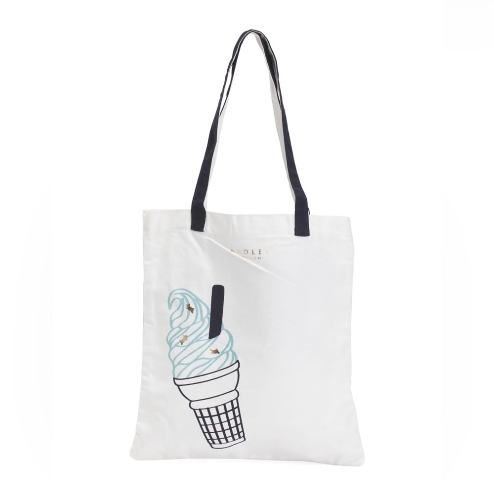 RADLEY LONDON Pierside Medium Tote NWT Ice Cream Cone with Doggie Sprinkles